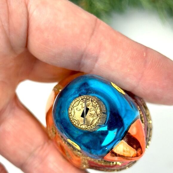 Colorful Parrot Blown Glass Christmas Ornament Czech Republic - Picture 8 of 9